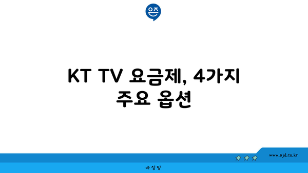 KT TV 요금제, 4가지 주요 옵션